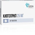 Каптоприл,таб,25мг,№ 20