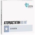 АТОРВАСТАТИН 0,08 N30 ТАБЛ П/ПЛЕН/ОБОЛОЧ/ОЗОН/